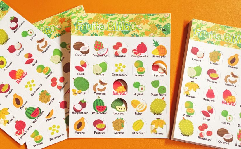 フルーツビンゴ作ってみた カンボジアちょいとブログ フルーツビンゴ作ってみた カンボジアちょいとブログ